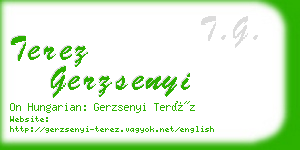 terez gerzsenyi business card